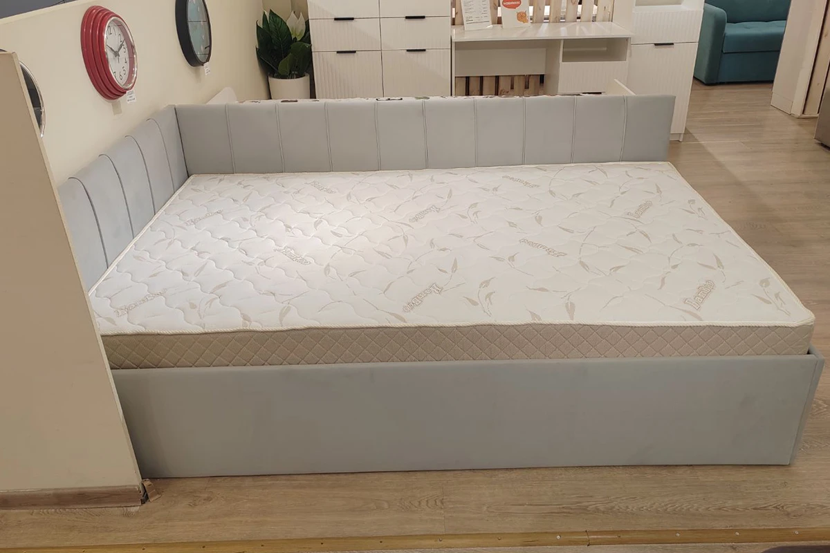 Кровать Мика с ПМ 120х200 универсальная Newtone Light Grey - купить в Озерце