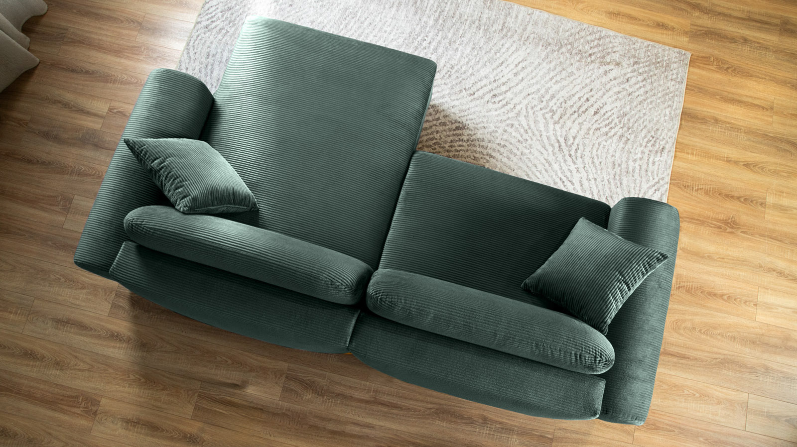 Диван -кровать угловой Raklet ткань Cilium Forest 156x258 — купить в Озерце