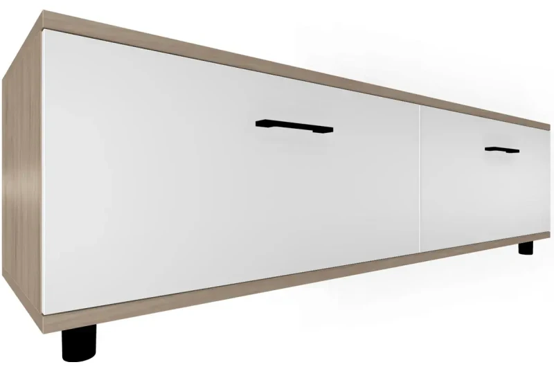 Тумба ТБ-5039-ГС-БГ (Гикори Джексон Светлый/Белый Бриллиант Глянцевый) — Мебель-центр Озерцо