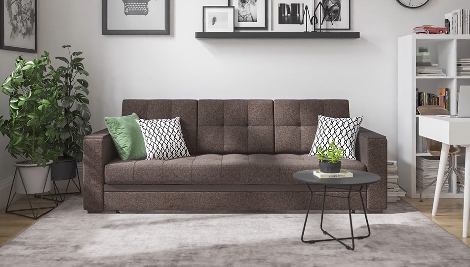 Атланта НПБ 120 диван Рогожка Мальмо серый — купить в Озерце