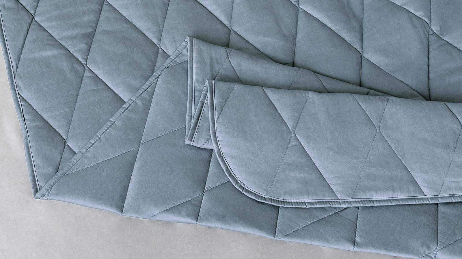 Покрывало хлопковое Askona Cotton Sateen, цвет: Небесный 220x240 в мебель-центре Озерцо