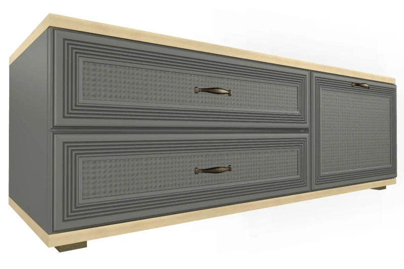 Тумба ТБ-1035-АС-СО (Ясень Асахи/Серый Оникс) — Мебель-центр Озерцо