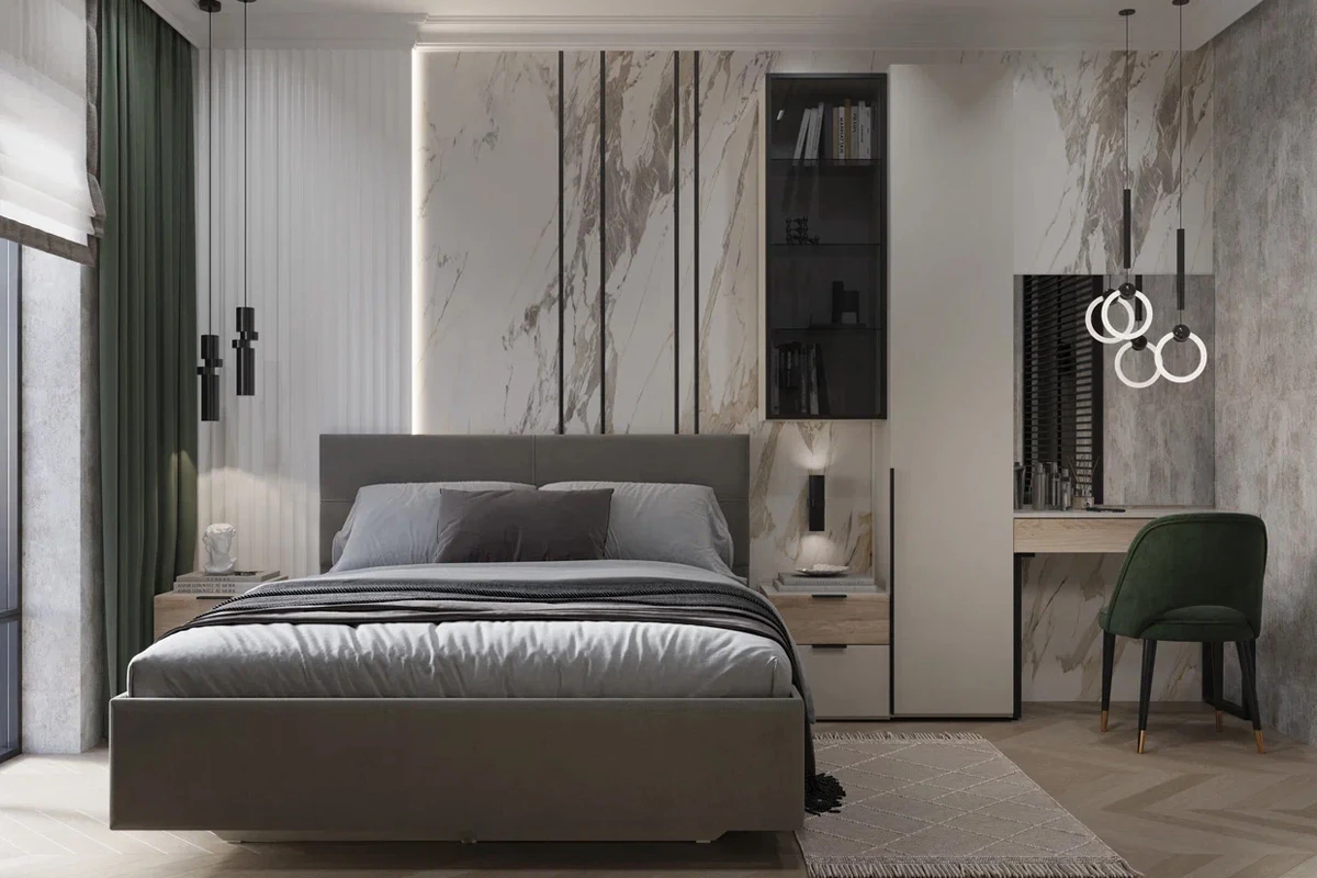 Тумба Мария МТ 45.2F (Дымчато-серый/Дуб Мария) — Мебель-центр Озерцо