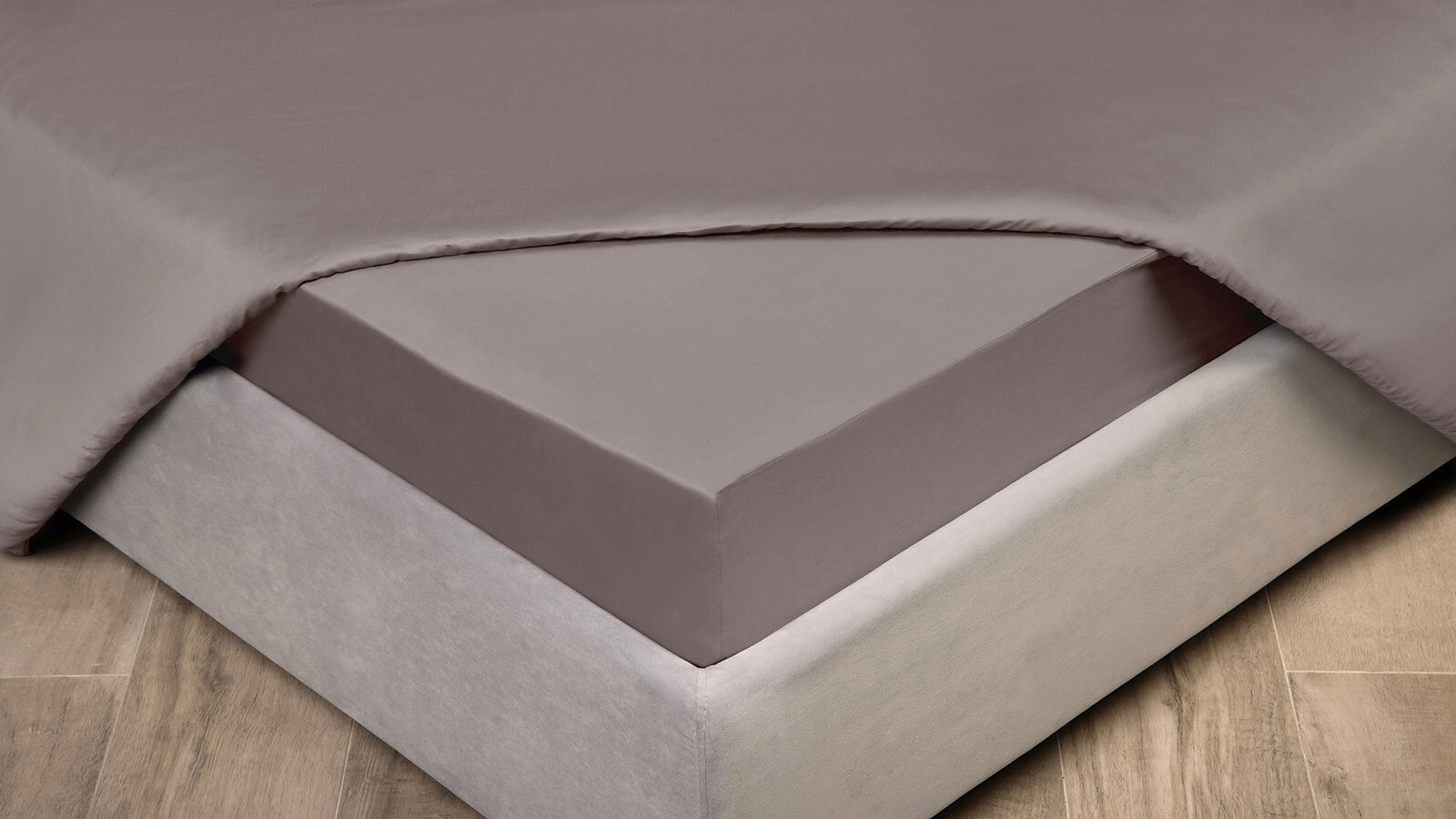 Простынь на резинке Maco Sateen Пепельный 140x200 в мебель-центре Озерцо