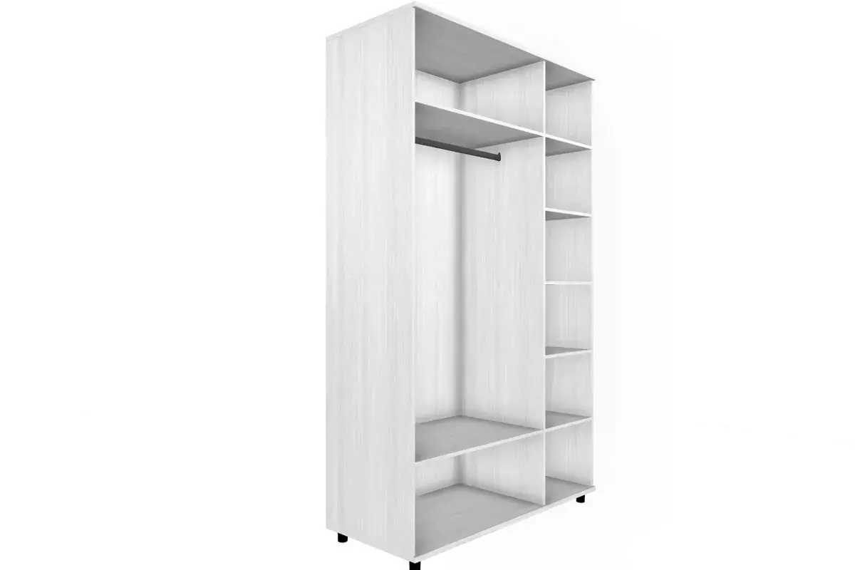 Шкаф для одежды и белья ШК-5001-СЯ-БГ (Снежный Ясень/Белый Бриллиант Глянцевый) в мебель-центре Озерцо