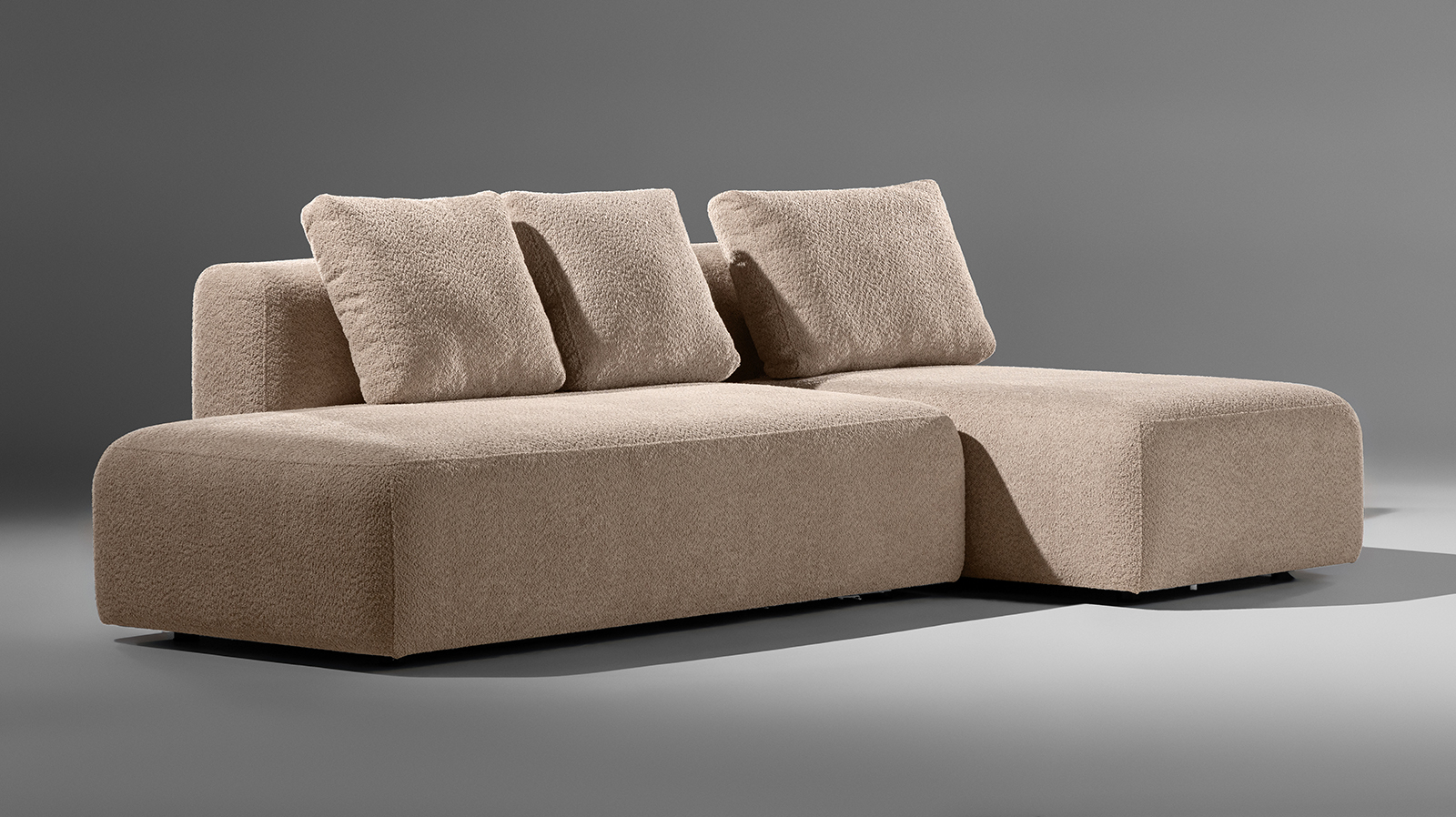 Диван модульный 2-секционный Molto 170+125 Тк. Soul 112 147x258 — купить в Озерце