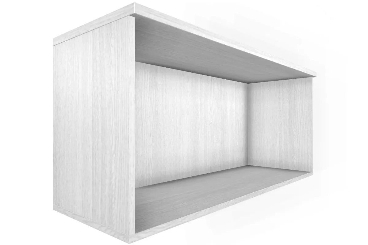 Антресоль АН-5038-СЯ-БГ (Снежный Ясень/Белый Бриллиант Глянцевый) в мебель-центре Озерцо