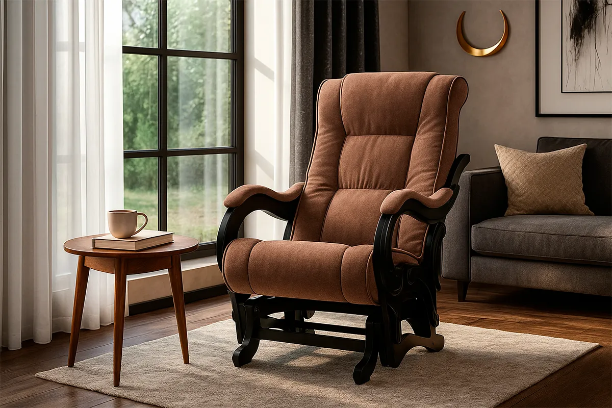 Кресло-маятник Сенатор (1кор) (Verona Brown/Венге) — купить в Озерце