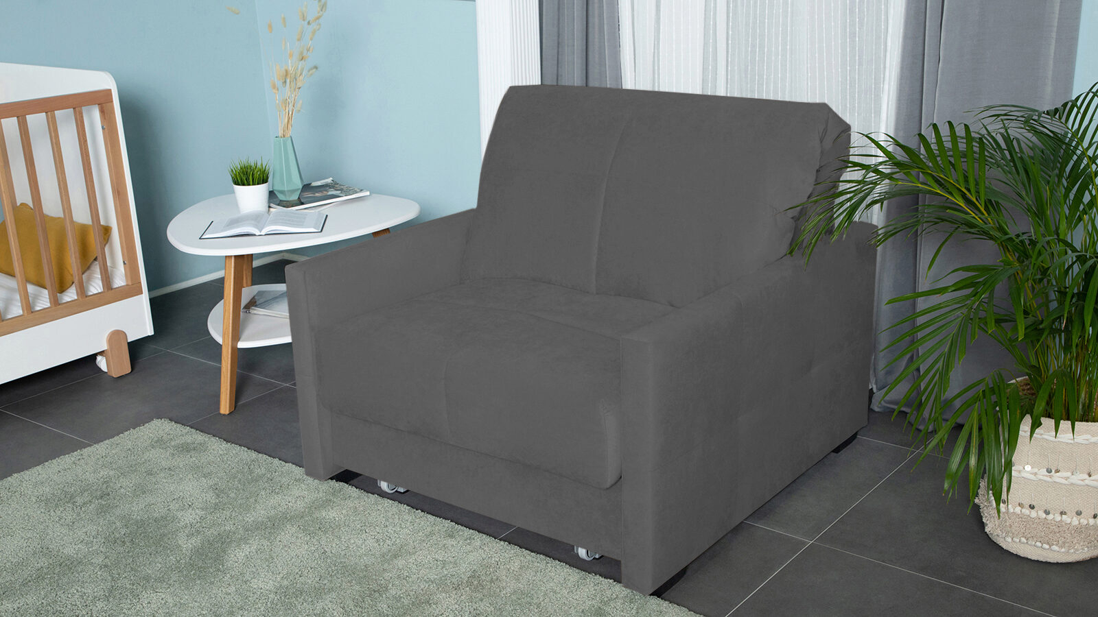 Кресло-кровать Carina Nova Sky velvet 16 80x205 — купить в Озерце