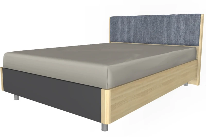 Кровать 140х200 КР-5012-АС-АМ (Ясень Асахи/Антрацит Матовый) - купить в Озерце