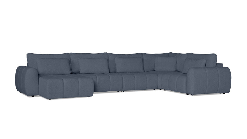 Диван -кровать П-образный Mellow-5 секц. ткань Raven 86 247x450 — купить в Озерце