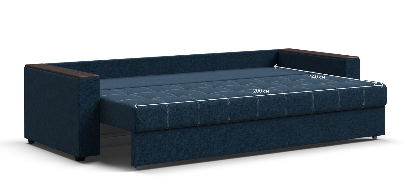 Диван Атланта НПБ 120 рогожка Malmo синий — купить в Озерце