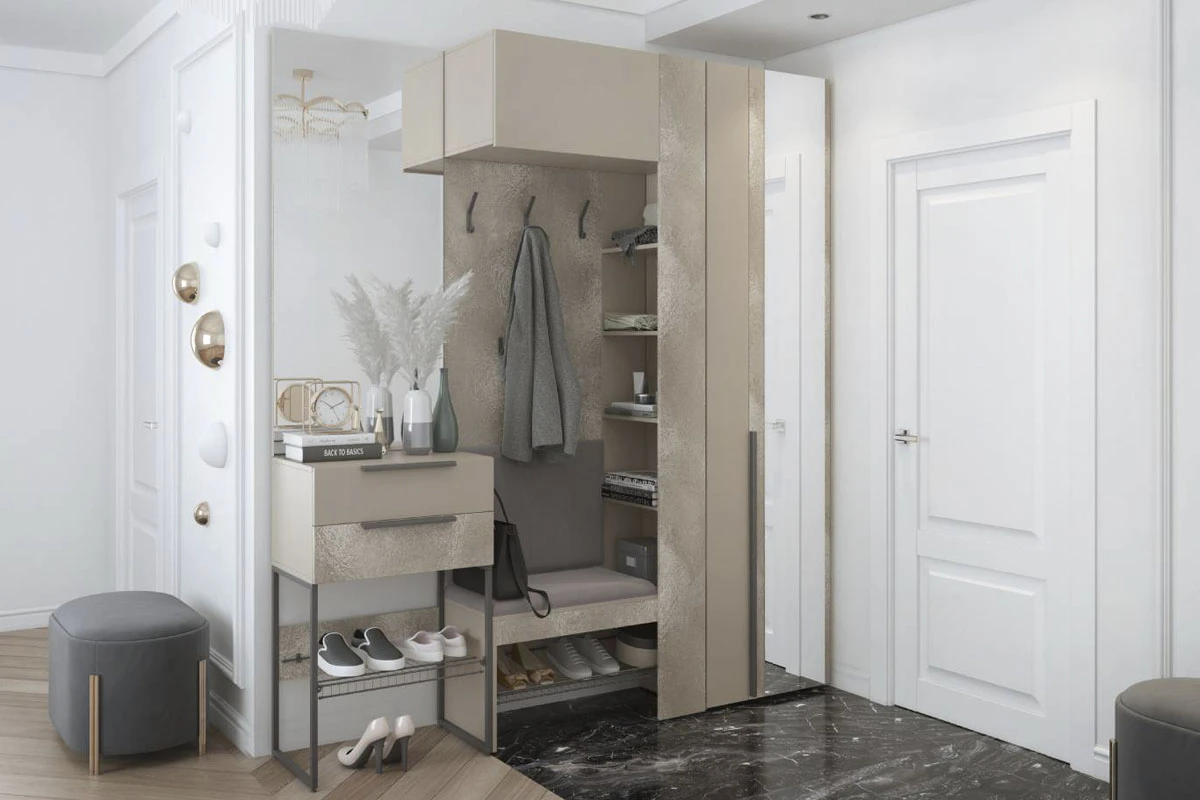 Шкаф двухдверный Сольера мод.4 (ЛДСП Мунлайт/ЛДСП Велюр) в мебель-центре Озерцо