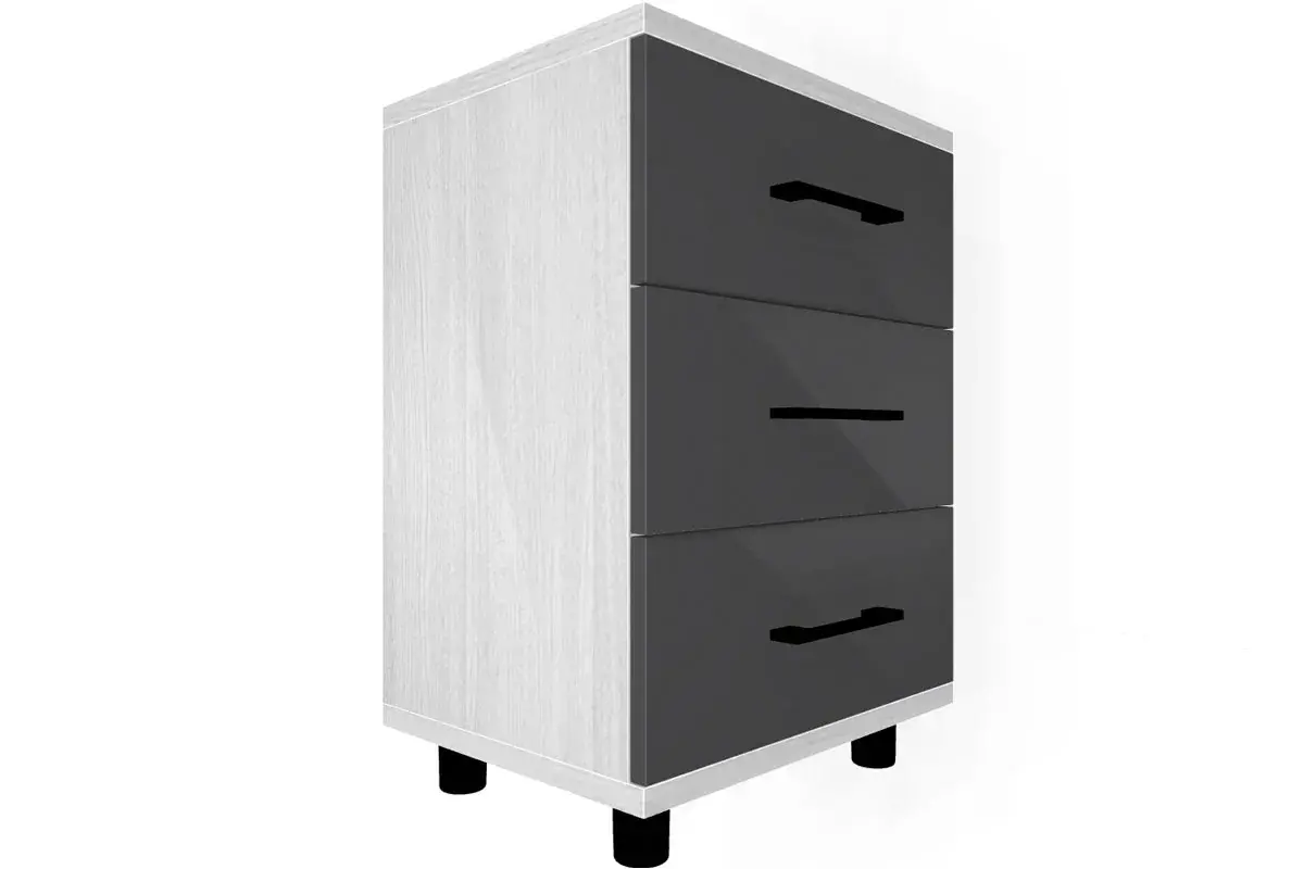 Спальня Грейс комплект 1 (Снежный Ясень/Антрацит матовый) - купить в Озерце