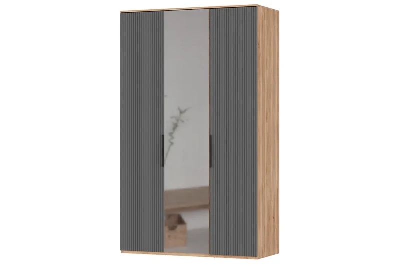 Шкаф Астория №3 (Дуб кастелло медовый / Графит софт) в мебель-центре Озерцо