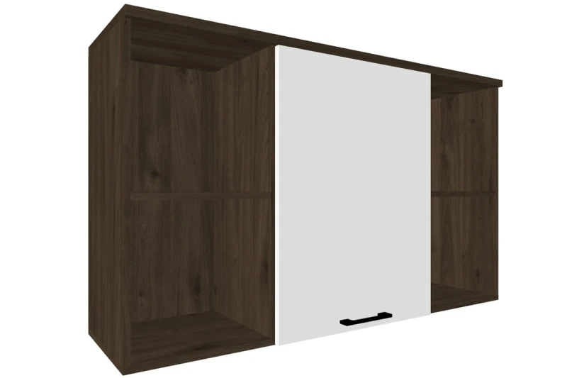 Антресоль АН-5024-ГТ-БГ (Гикори Джексон Темный/Белый Бриллиант Глянцевый) в мебель-центре Озерцо