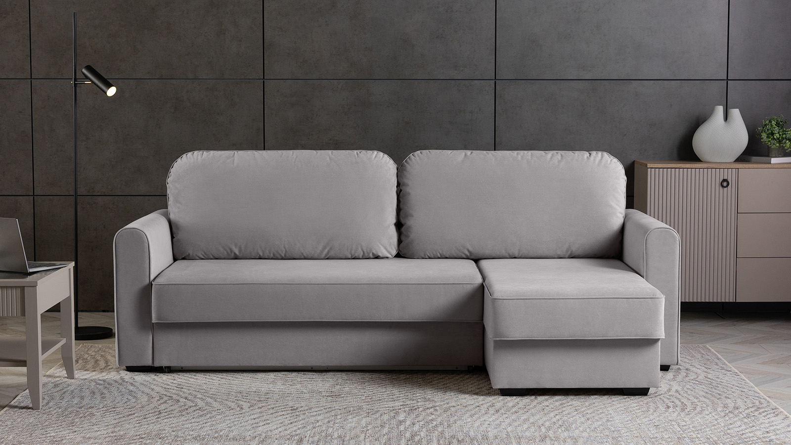 Диван -кровать угловой Magni ткань Dumont 24 144x233 — купить в Озерце