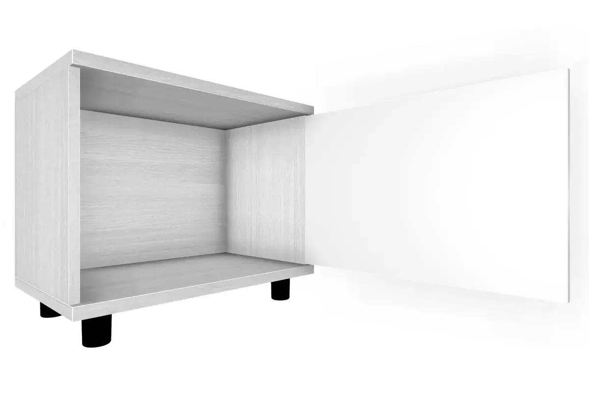 Тумба ТБ-5052-СЯ-БГ (Снежный Ясень/Белый Бриллиант Глянцевый) — Мебель-центр Озерцо