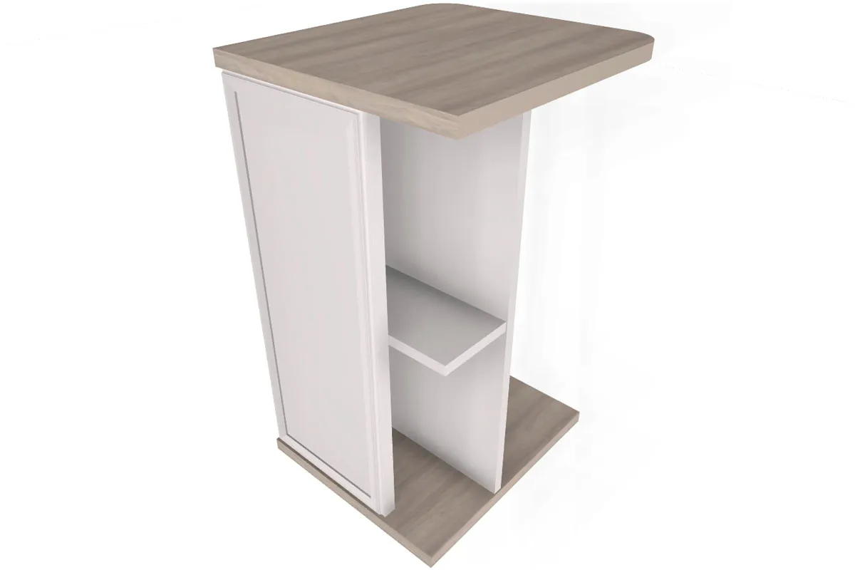 Стол приставной Aurelio 17 (Белый/Блеквуд Сатиновый) — Мебель-центр Озерцо