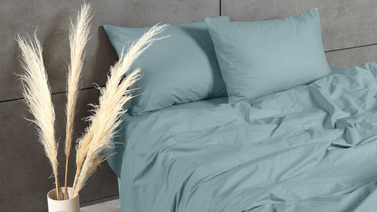 Простынь Comfort Cotton, цвет: Серо-голубой 180x200 в мебель-центре Озерцо
