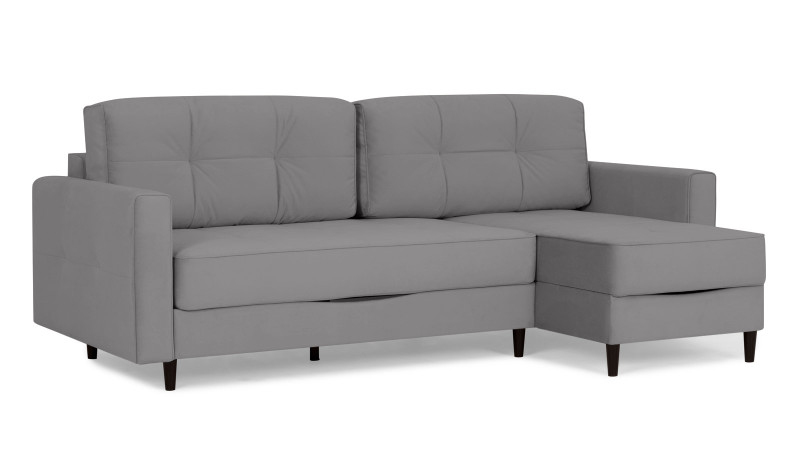 Диван Amani Pro угловой с широкими подлокотниками, ножки: пластик, Тк. Sky Velvet 08 156x237 — купить в Озерце