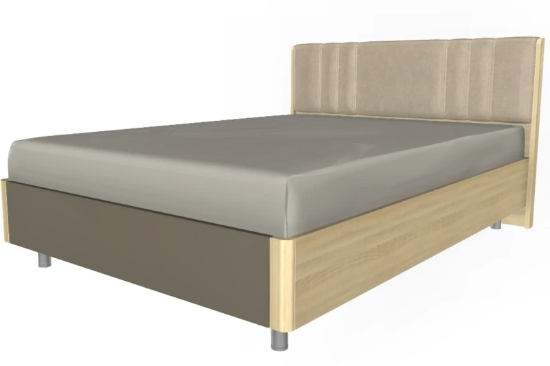Кровать 140х200 КР-5012-АС-ЛМ (Ясень Асахи/Латте Матовый) - купить в Озерце