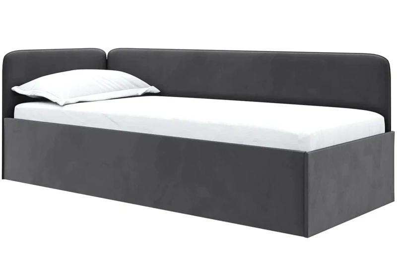 Кровать угловая Джеки с ПМ (122) 90х200 (Серый/Newtone antracit) - купить в Озерце