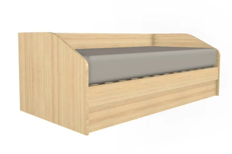 Кровать  КР-118 90х190 (Ясень Асахи) - купить в Озерце