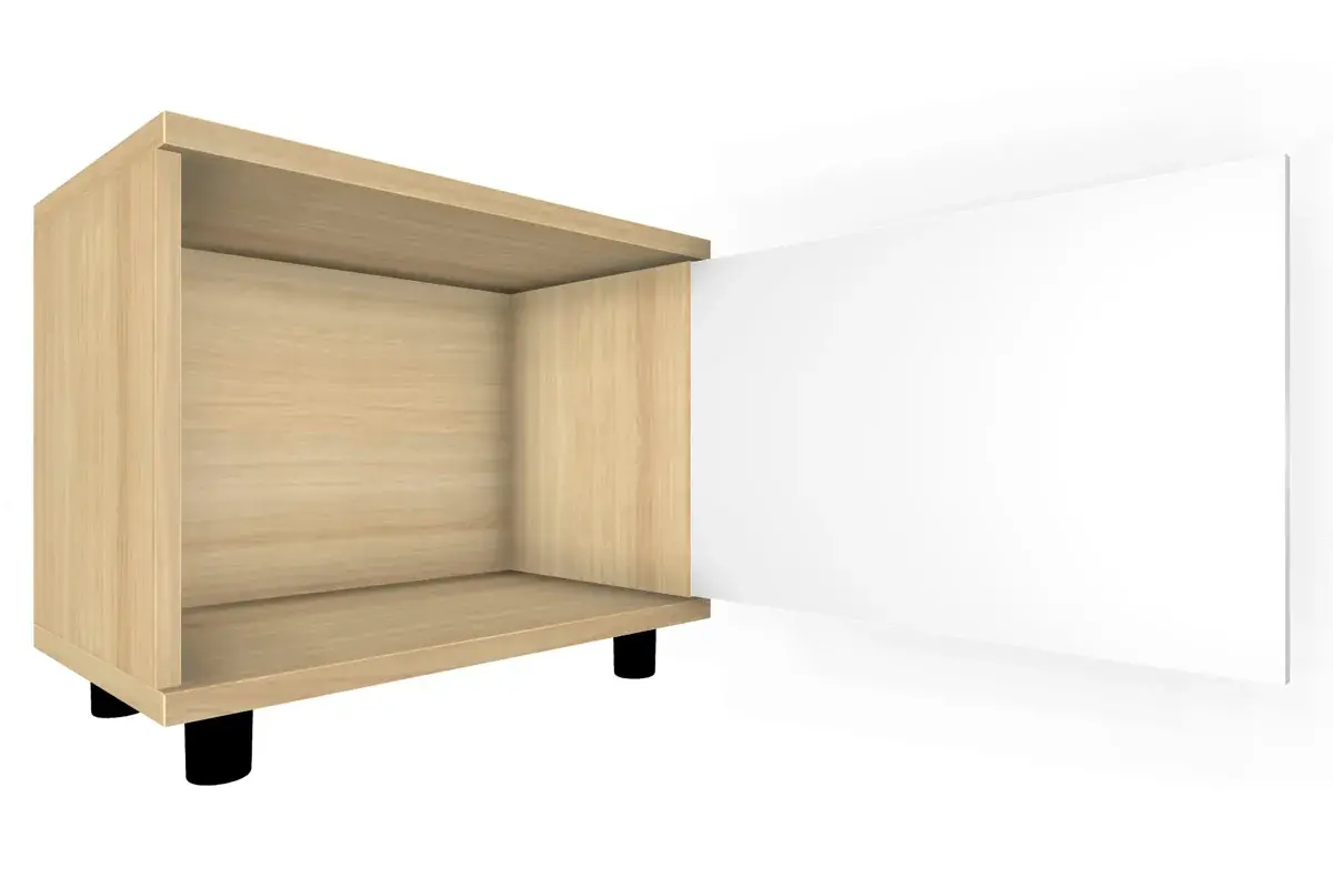 Тумба ТБ-5052-АС-БГ (Ясень Асахи/Белый Бриллиант Глянцевый) — Мебель-центр Озерцо