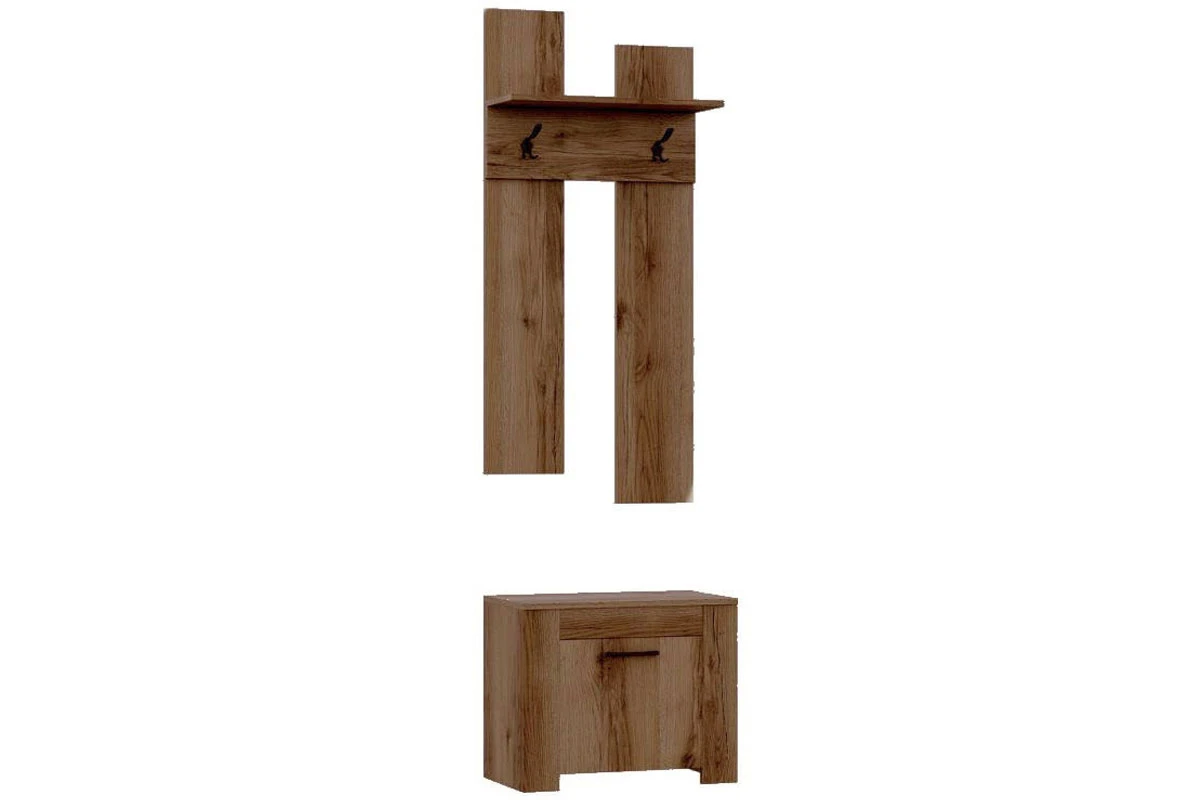 Прихожая Квадро (Дуб делано темный) — Мебель-центр Озерцо