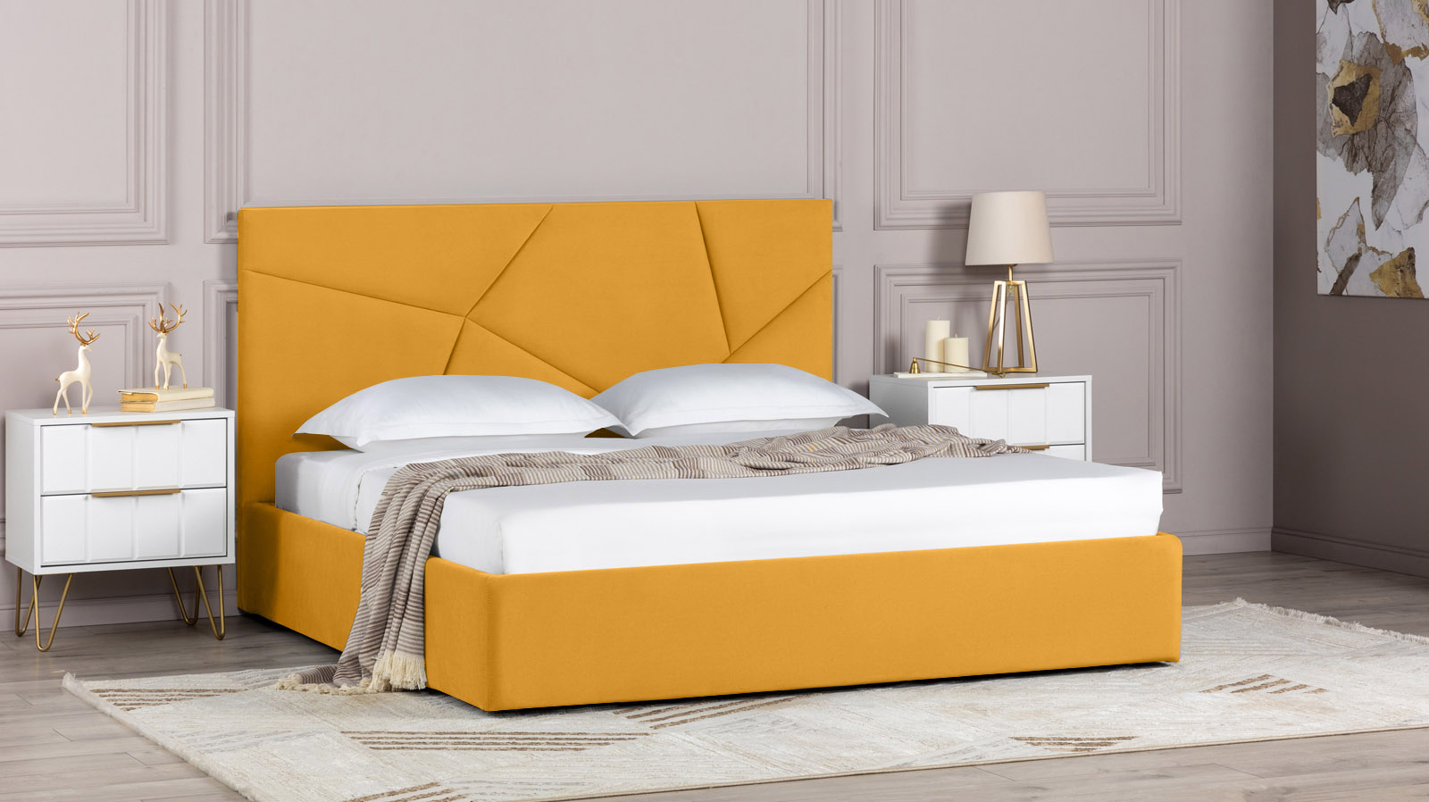 Кровать Opera I, Тк. Sky Velvet 30 140x200 - купить в Озерце