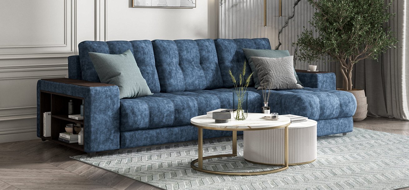 Угловой диван BOSS 3.0 XL Велюр Royal топаз NEW — купить в Озерце