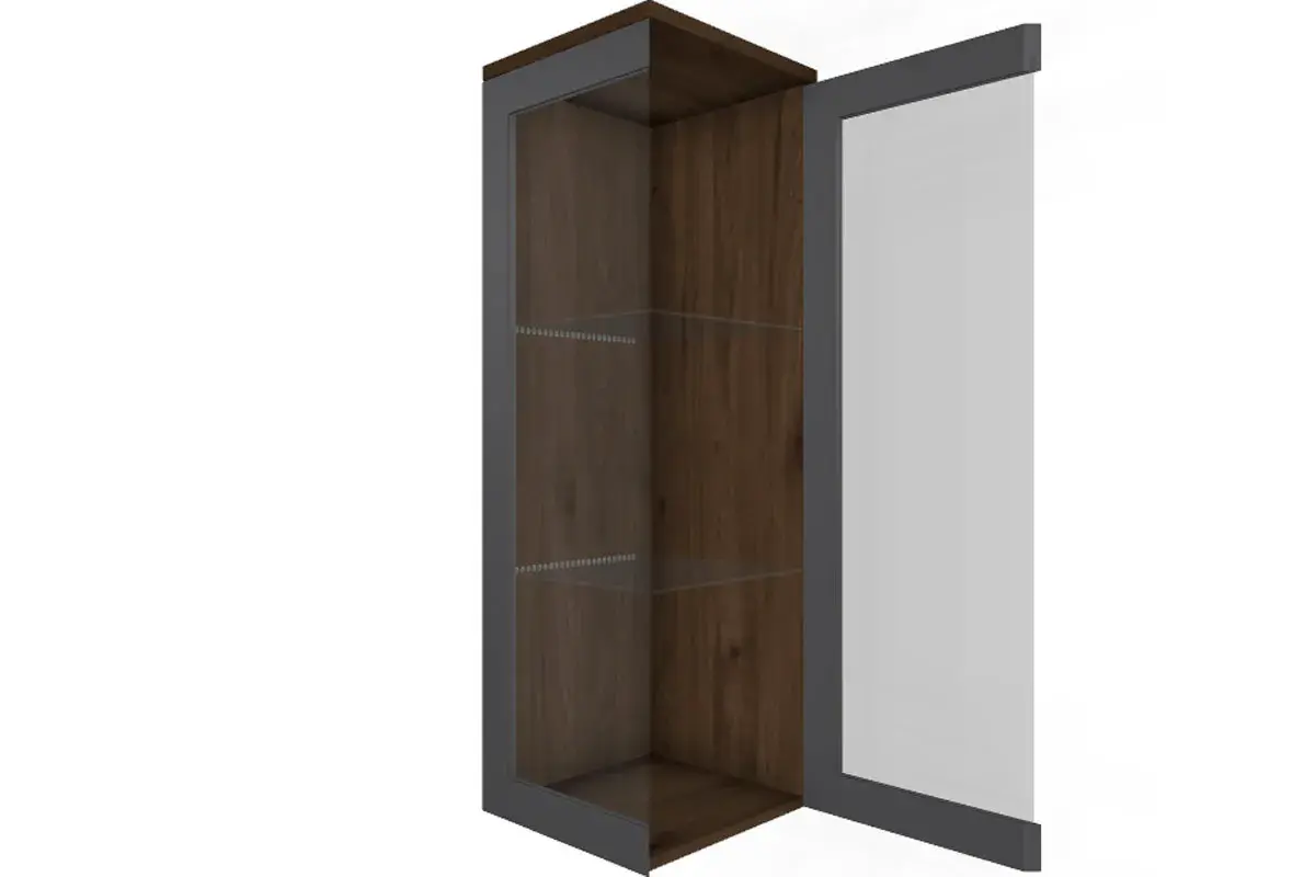 Антресоль АН-5007-ГТ-АМ (Гикори Джексон Темный/Антрацит Матовый) в мебель-центре Озерцо