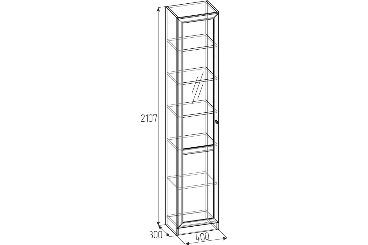Шкаф для книг Харрис 31 (Белый) в мебель-центре Озерцо