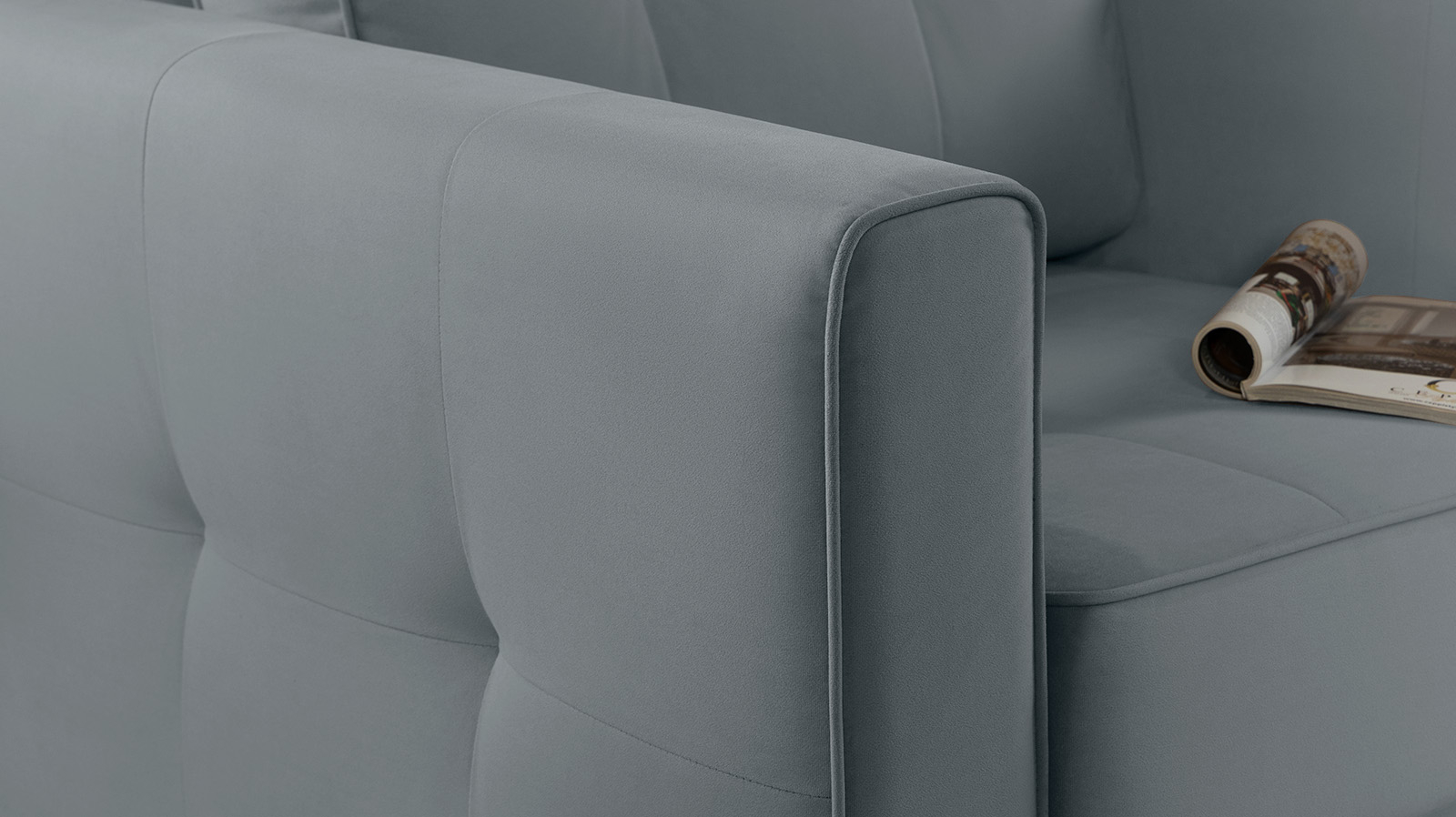 Кресло Amani Pro, Тк. Sky Velvet 18 (подлокотник: 15 см) 89x93.5 — купить в Озерце