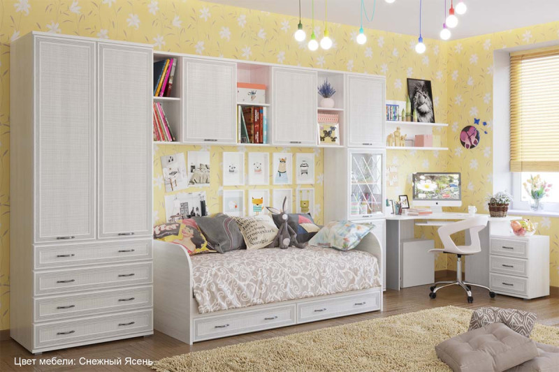 Детская Карина (Снежный Ясень) — Мебель-центр Озерцо