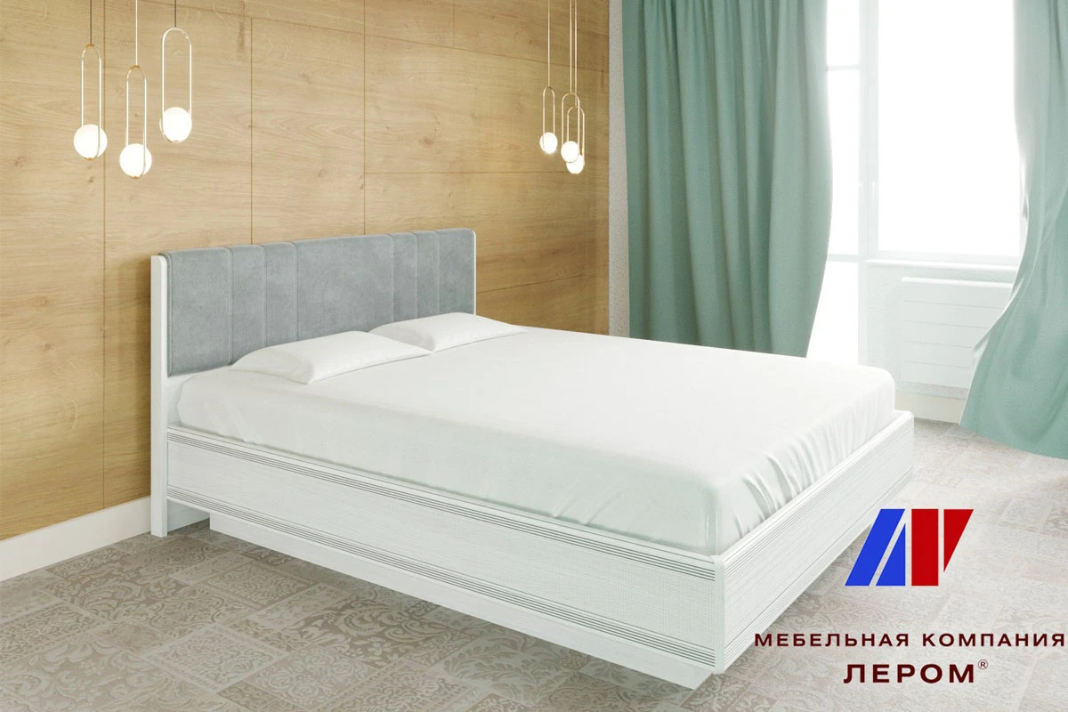 Готовый комплект для спальни СК-1002-СЯ-В (Снежный Ясень/Велюр) - купить в Озерце