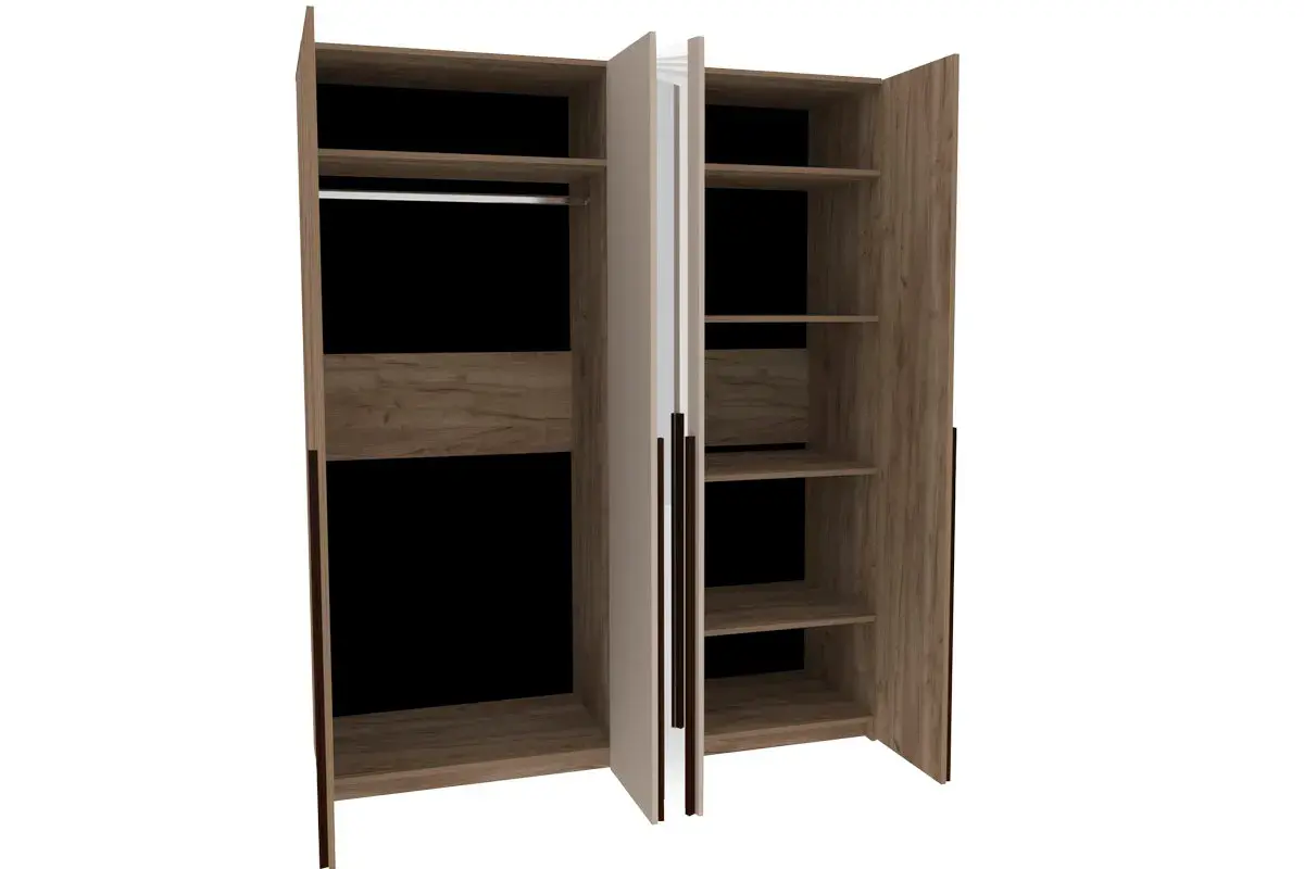 Шкаф 4-дверный Кара 8 (Дуб Табачный Craft) в мебель-центре Озерцо