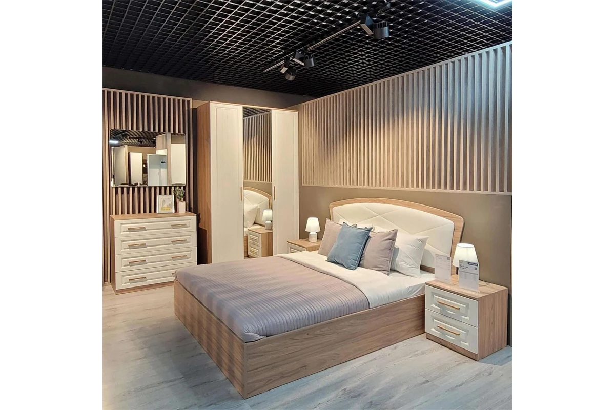 Шкаф комбинированный Сэнди (Вяз благородный/Белый) в мебель-центре Озерцо