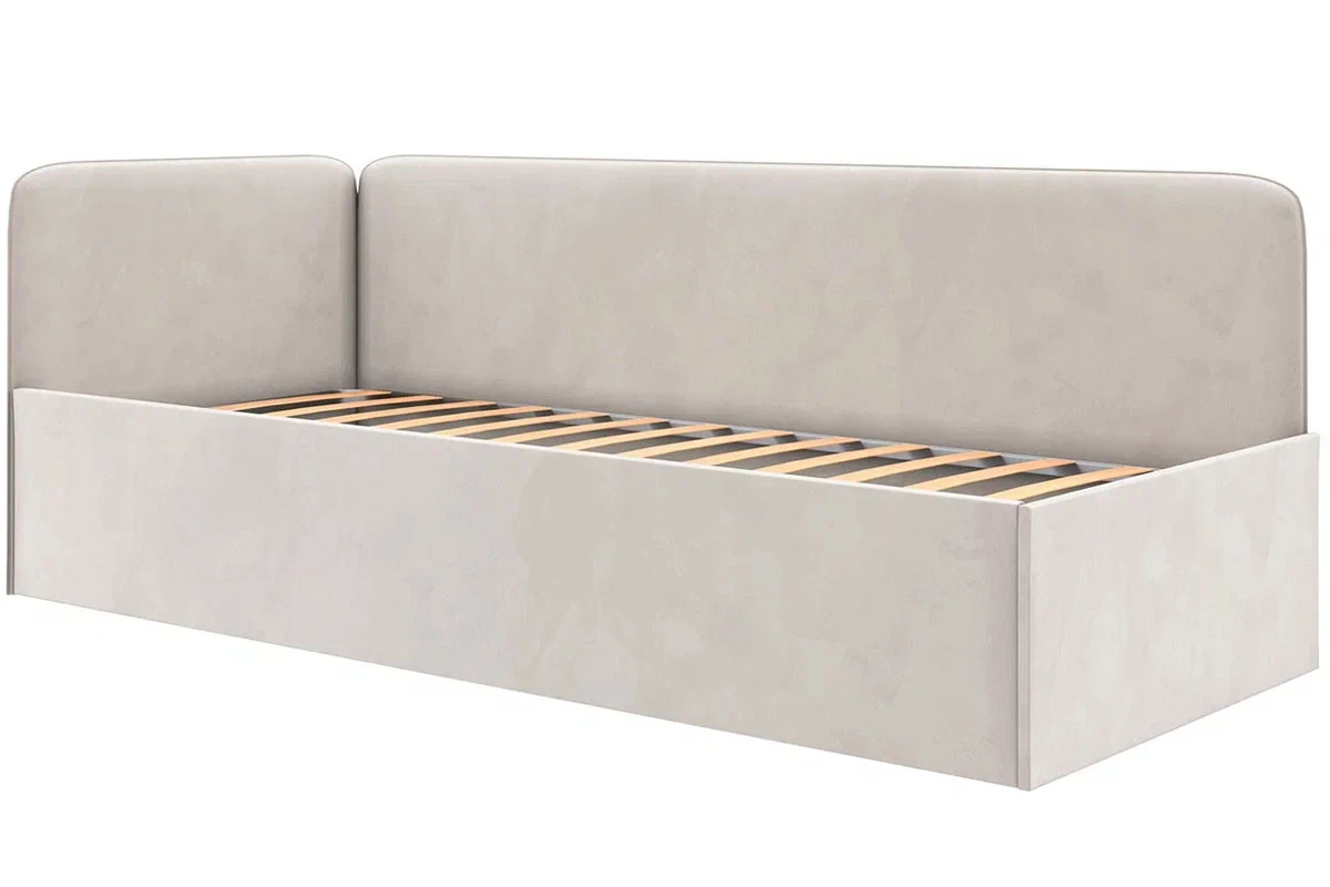 Кровать угловая Джеки с ПМ (122) 90х200 (Бежевый/Newtone light beige) - купить в Озерце