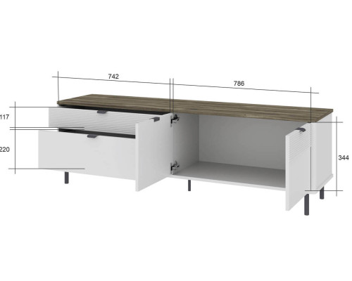 Симпл тумба RTV 2D2S — Мебель-центр Озерцо