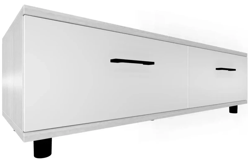 Тумба ТБ-5073-СЯ-БГ (Снежный Ясень/Белый Бриллиант Глянцевый) — Мебель-центр Озерцо