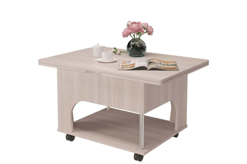 Стол-трансформер журнальный Ричмонд (Ясень светлый) — Мебель-центр Озерцо
