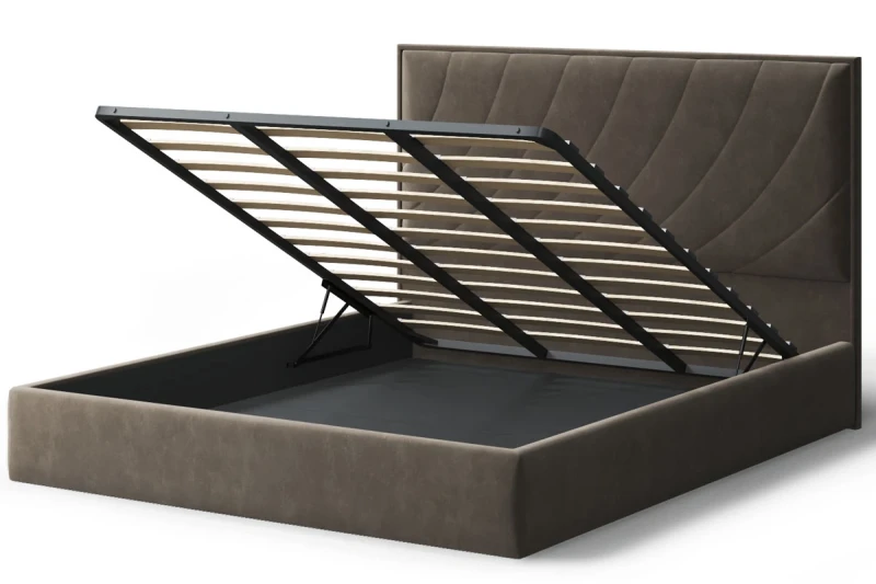 Кровать без опоры София с ПМ 160х200 (Бренди лайт 29/Коричневый) - купить в Озерце