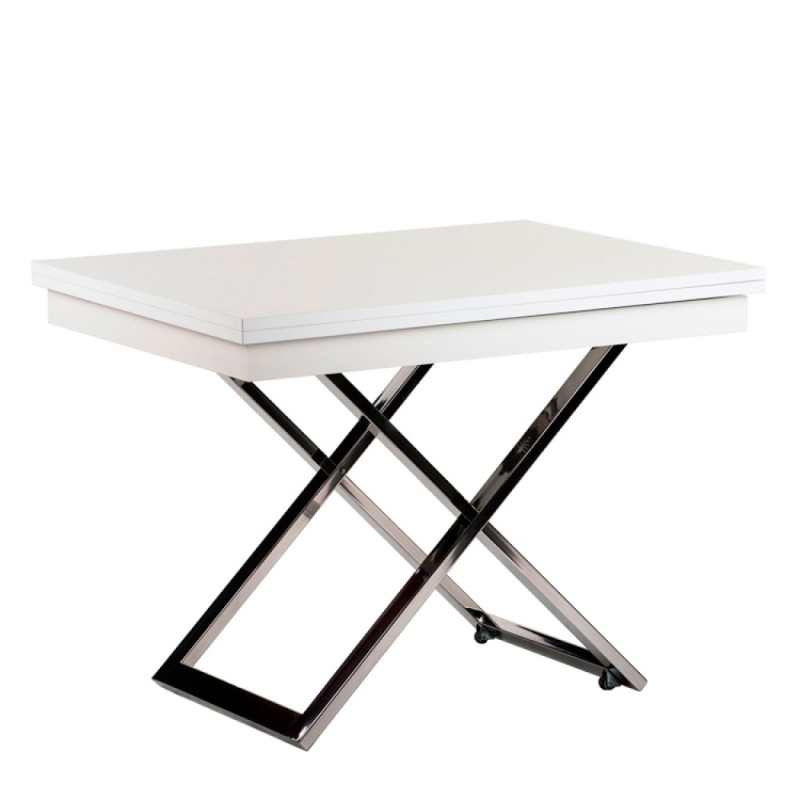 Стол-трансформер CROSS белый глянец - купить в Минске в мебель-центре Озерцо Стол-трансформер CROSS белый глянец - купить в Озерце