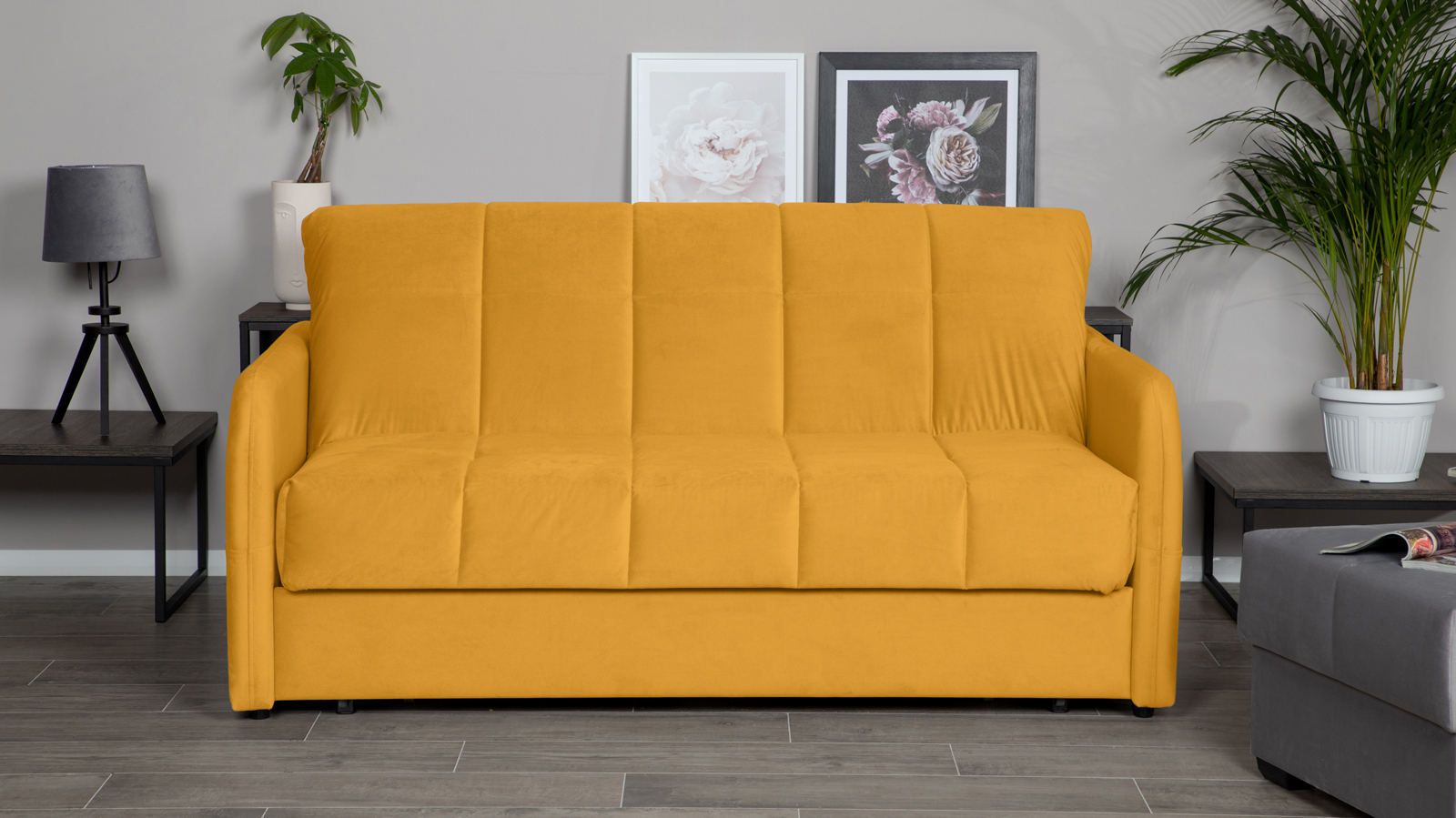 Диван Domo Pro Sky velvet 30 с коробом для белья с мягкими подлокотниками 140 жесткий 122x163 — купить в Озерце