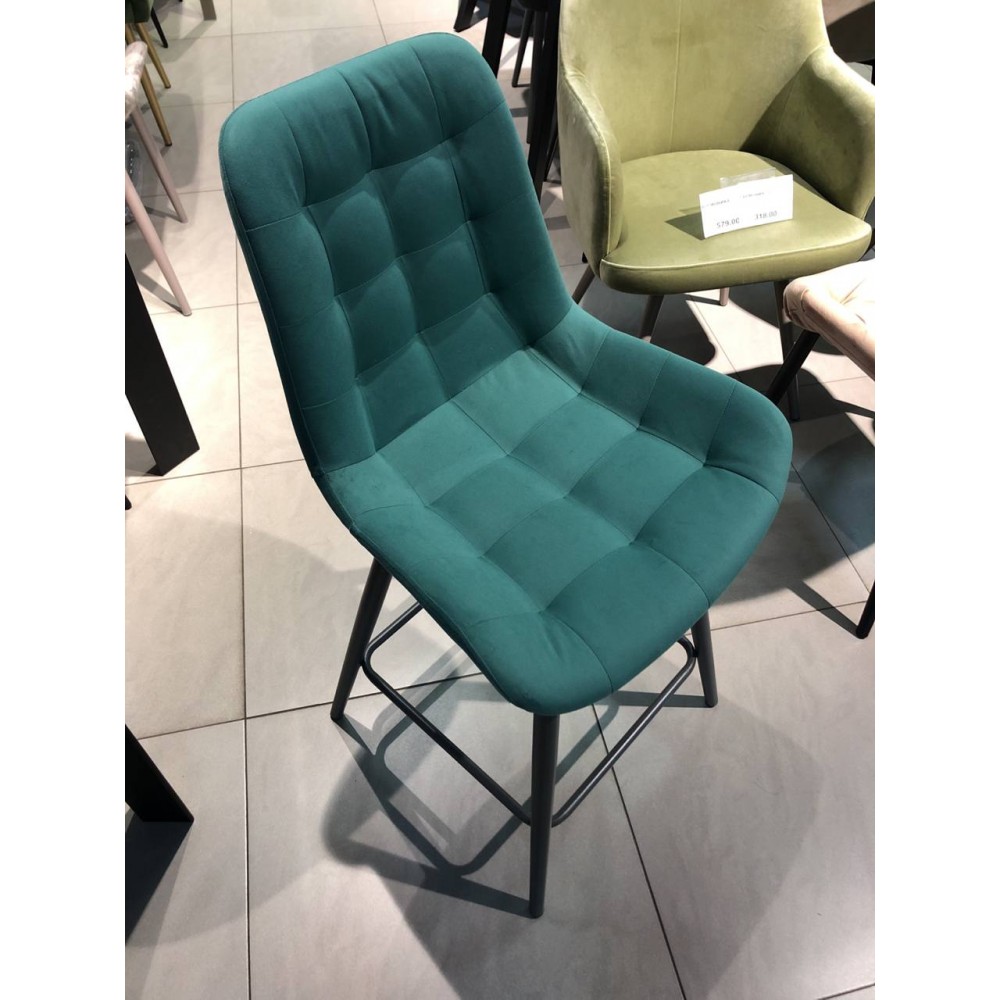Стул полубарный Гармония поворотный муар графит/зеленый 3Velu43 - купить в Озерце