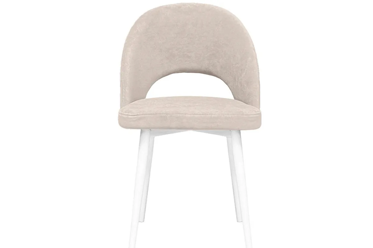 Стул Амели (конус Т2) (Белый муар/Велюр Dream Beige/Бежевый) - купить в Озерце