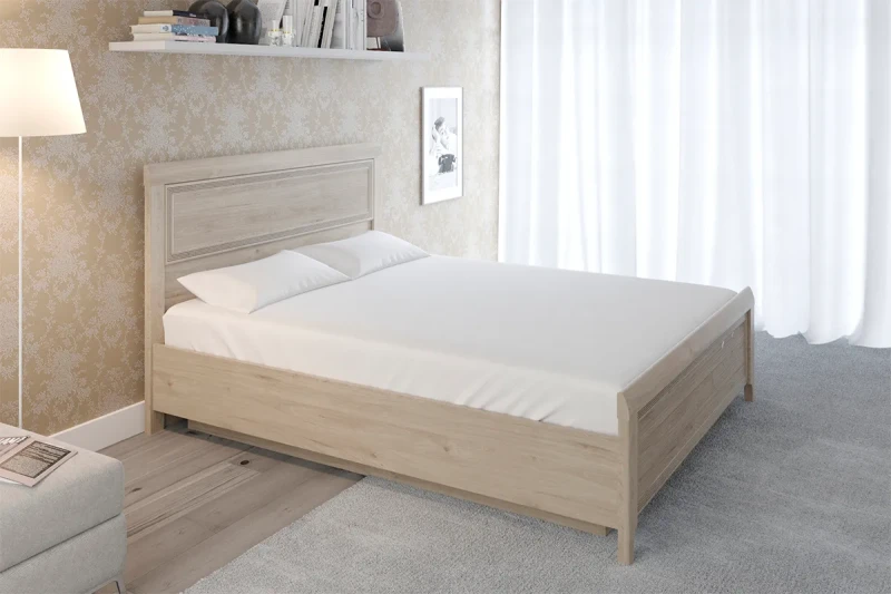 Кровать КР-1023 160х200 (Гикори Джексон Светлый) - купить в Озерце
