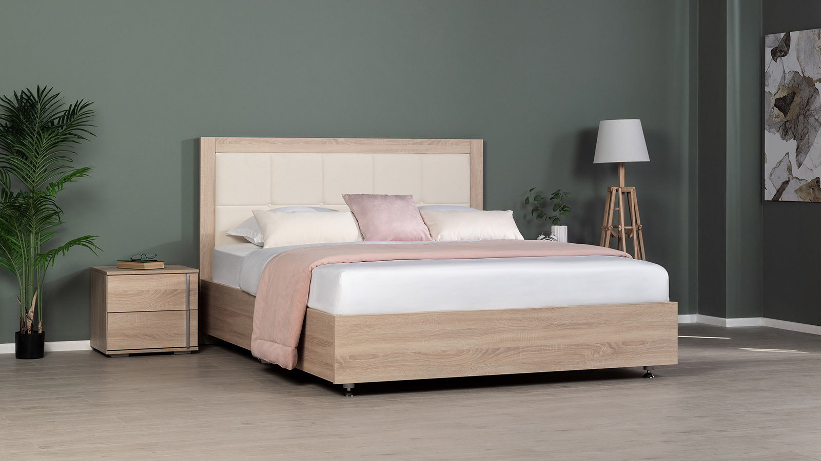 Кровать Innovo Ice, цвет: Дуб Бардолино 140x200 Тк. Casanova Milk - купить в Озерце